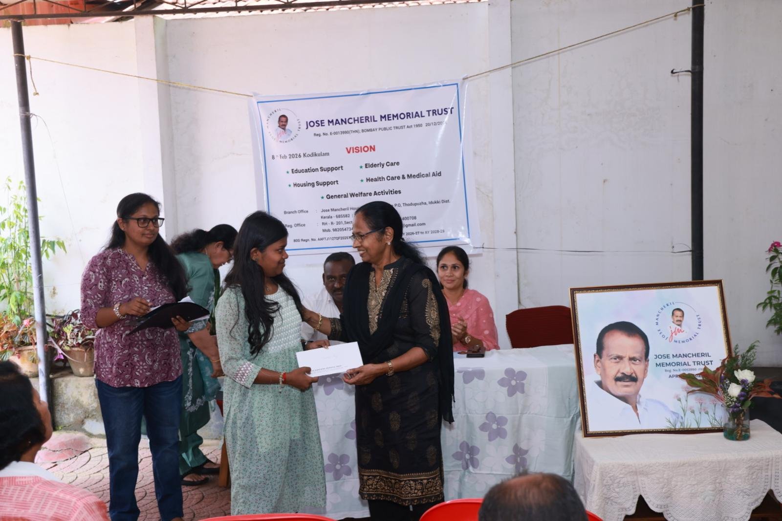Scholarship handover to a student – Kodikulam, Feb 2026